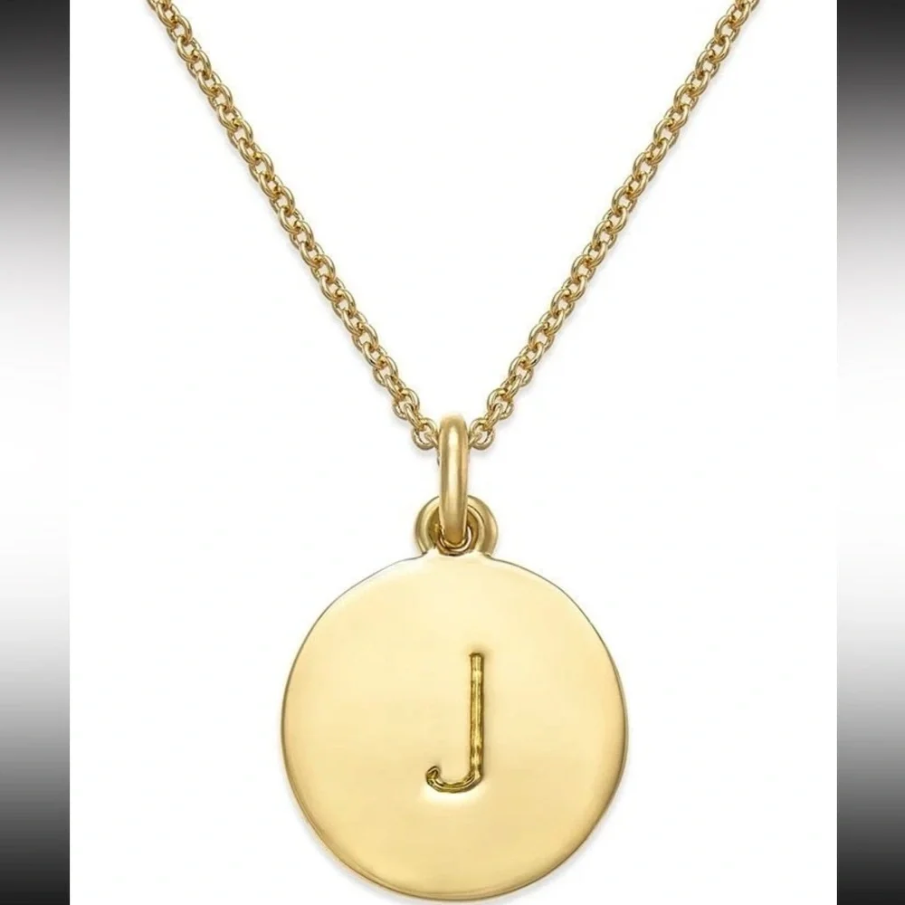 Kate Spade New York Initial Pendant Necklace J Gold